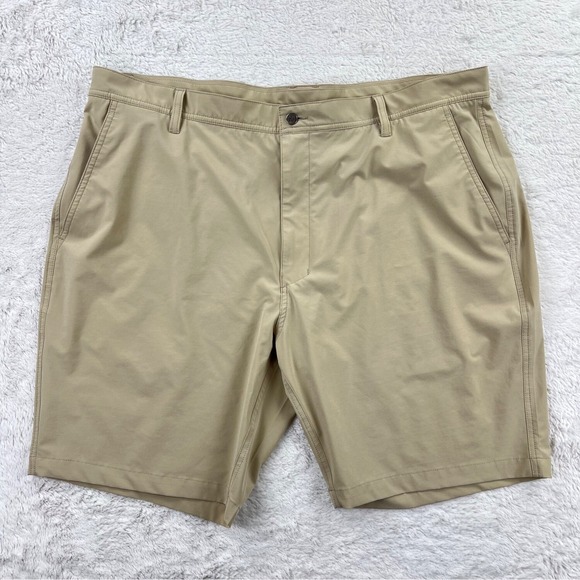 FJ FootJoy Golf Shorts Men's 42 Khaki Tan Lightweight Stretch Performance Resort - Picture 1 of 10